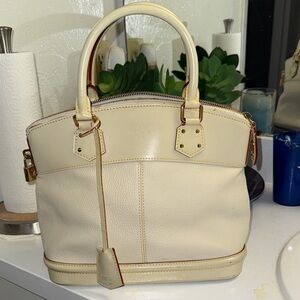 Louis Vuitton Cream Leather Satchel